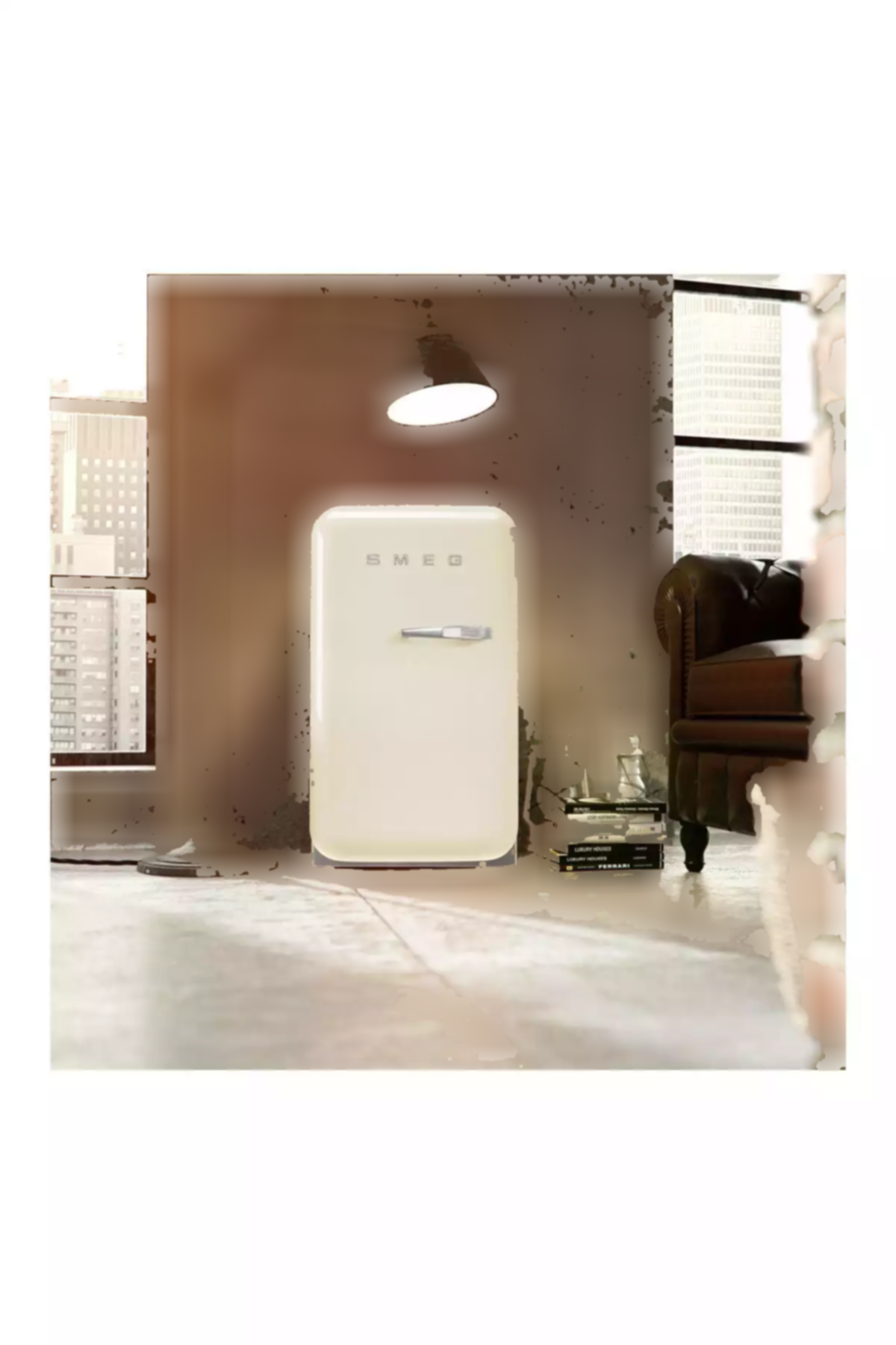 کرم کوچک در یخچال یکدست سبک برند Smeg کد 1753486388