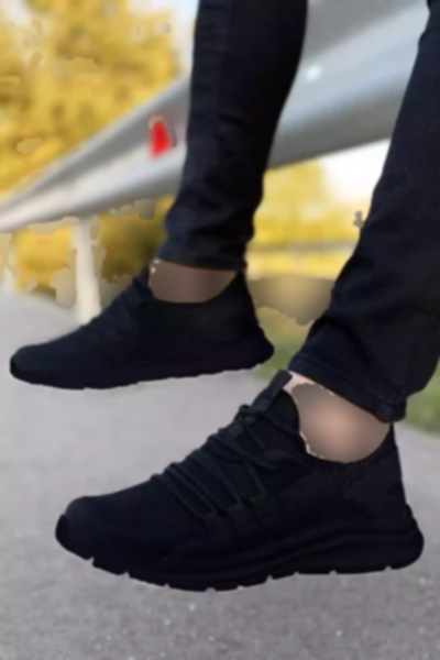 کفش اسپرت بافتنی فوق العاده سبک مشکی برند BIG KING کد 1753623430