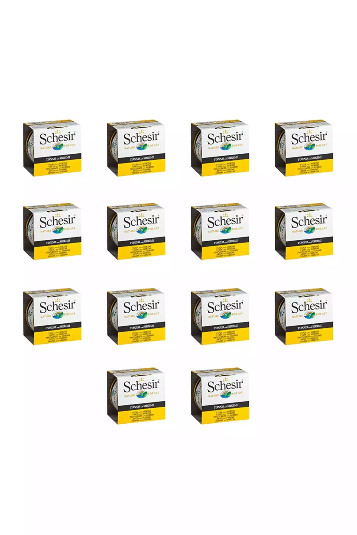 ژل 14عدد 850 گربه غذای کنسرو شده با خرچنگ برند Schesir کد 1753651272