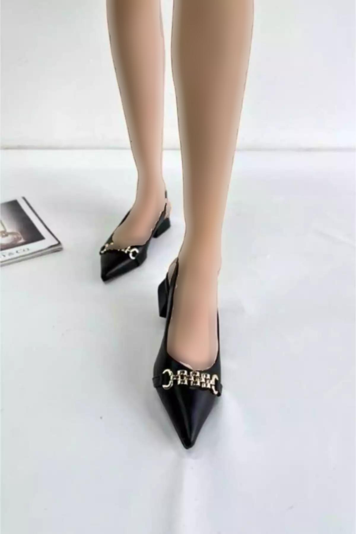 کفش عروسکی سگک دار مشکی برند inizio کد 1753715525