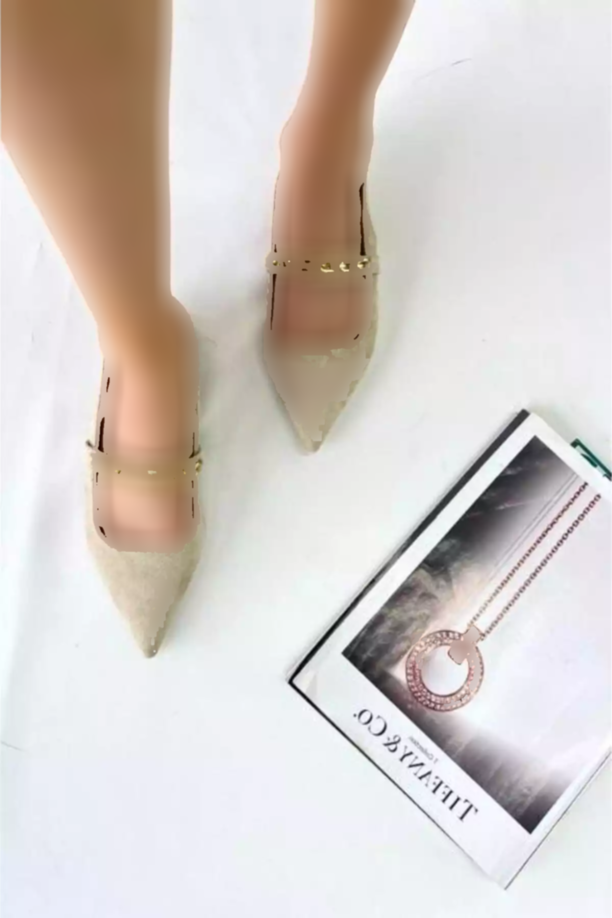 کفش عروسکی جیر روشن بژ برند inizio کد 1753713670