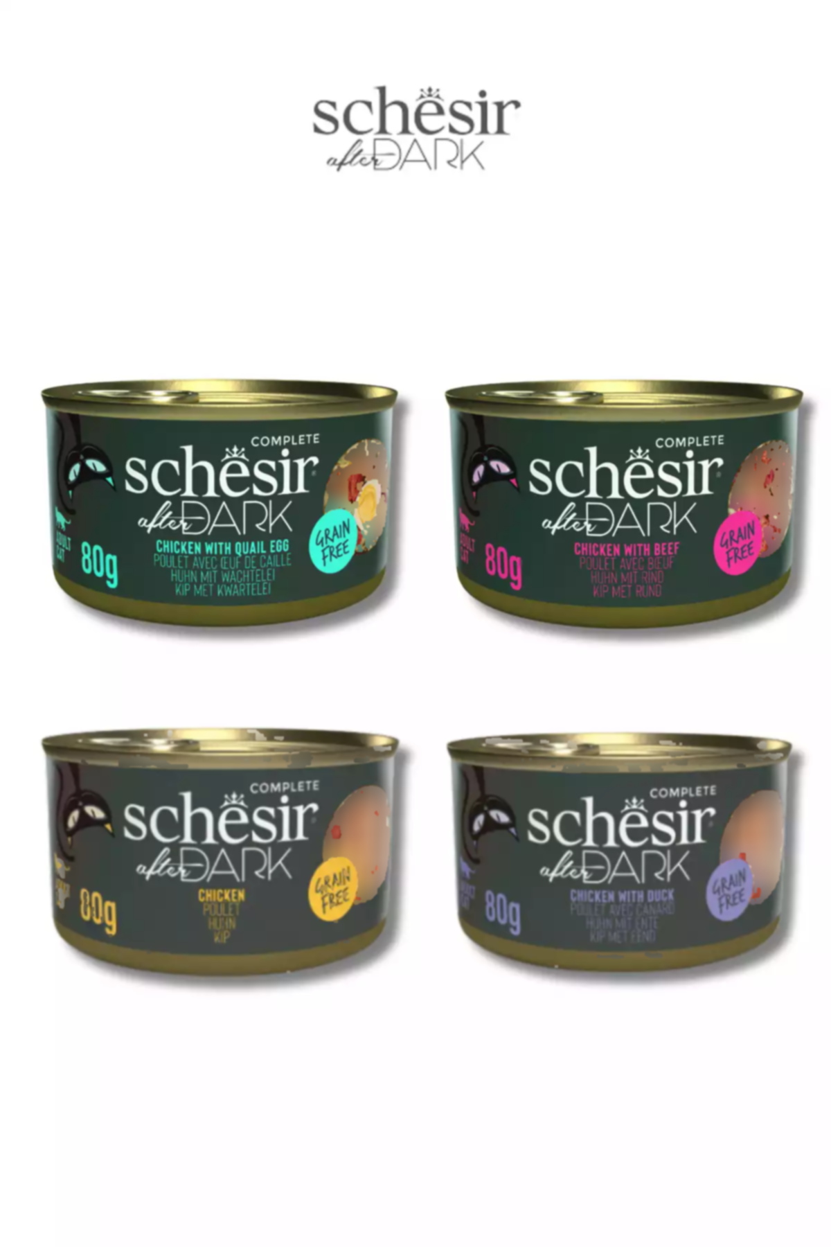 بسته 4عدد 80گرم گربه x در آب تیره برند Schesir کد 1753650724