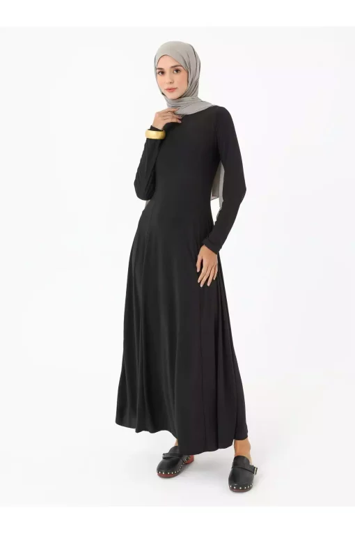 پیراهن پارچه یقه دار گرد رفکا مشکی برند Refka کد 1753361526