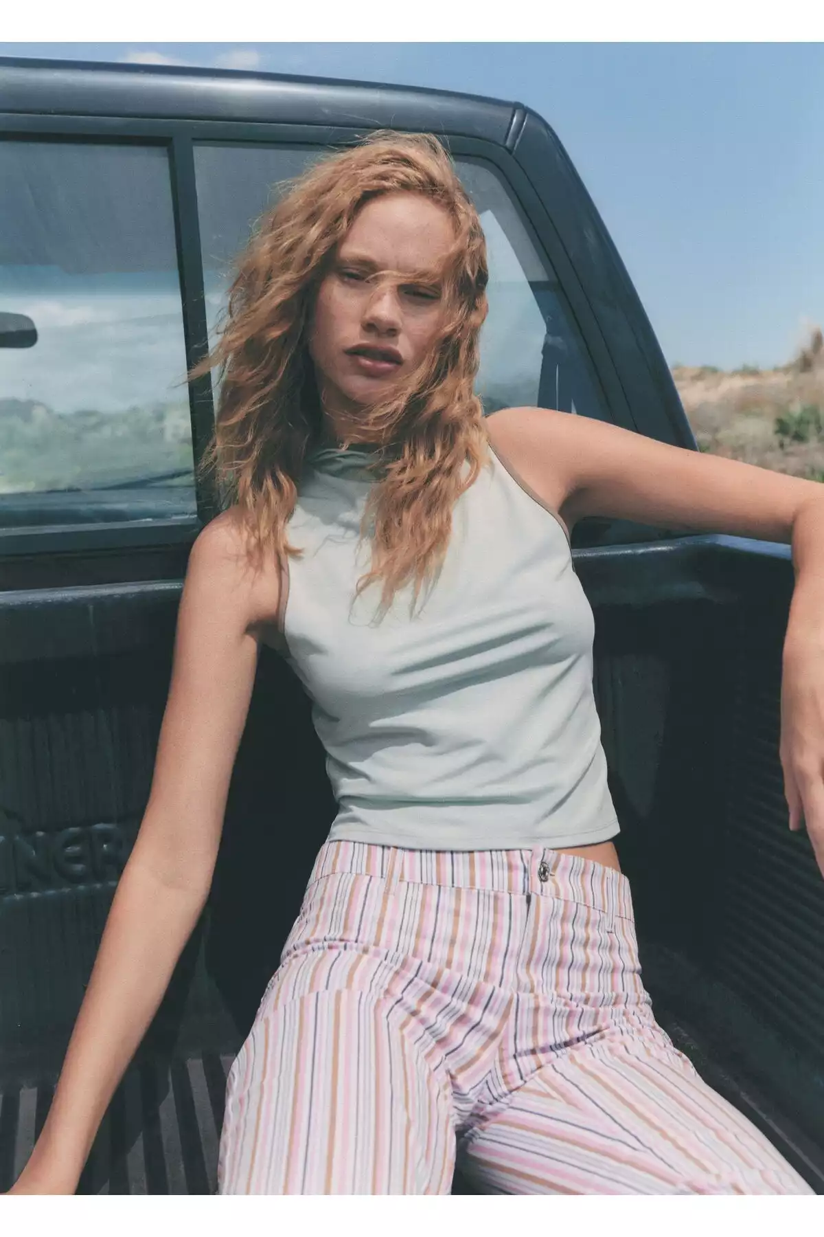 تیشرت آبی زنانه برند MANGO کد 1751395264