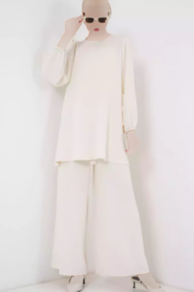 ست پایین تونیک بالا 6712شیری شلوار زنانه برند Bigdart کد 1753600868