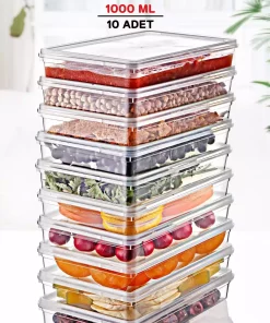 ظرف نگهداری 1lt دربدار 10عدد عمیق به فریزر برند Nandy Home کد 1753566068