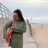 رو مایوای بافتنی کوچک آستین سبز مدل اسپانیایی زنانه برند CHUBA کد 1753695673