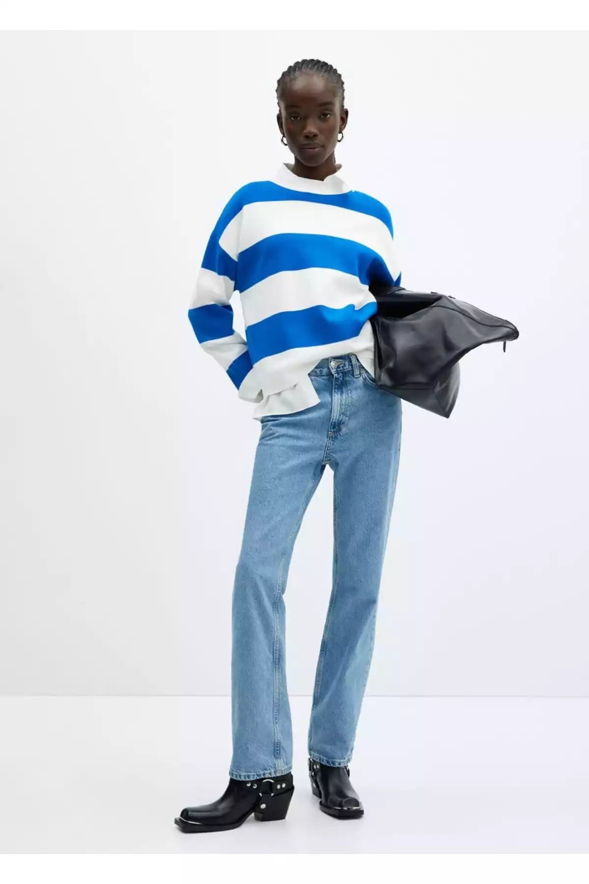 پلیور بافتنی یقه پرکینز برند MANGO کد 1753000820