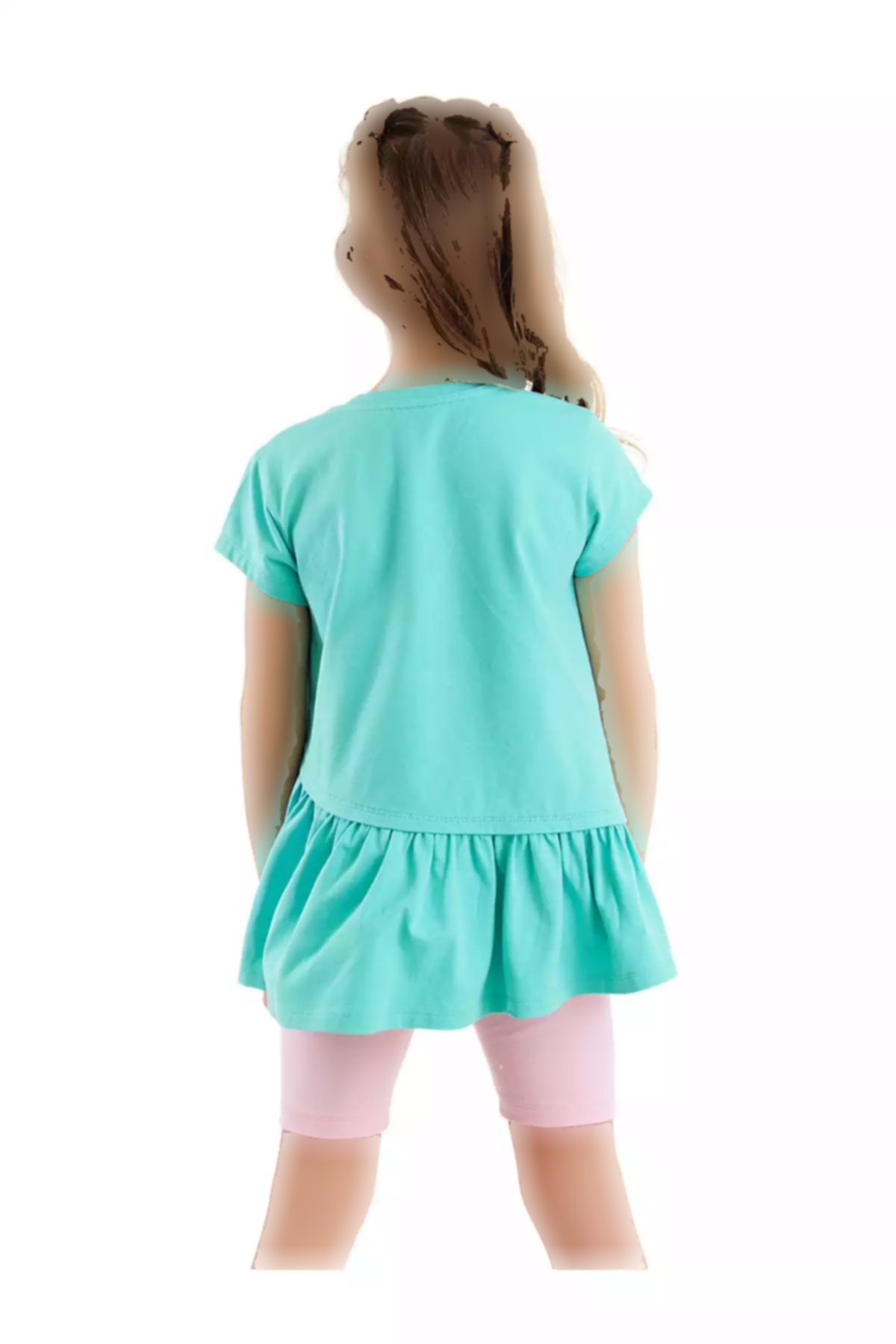 ست تایت تیشرت چیندار تابستانی آبی دخترانه برند Denokids کد 1753832527