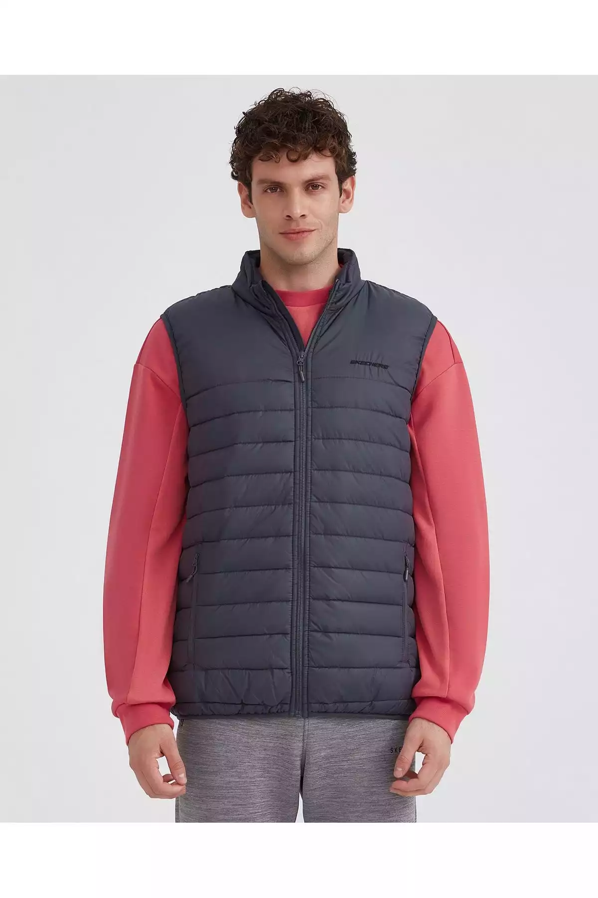 جلیقه طوسی مردانه m برند Skechers کد 1753266849