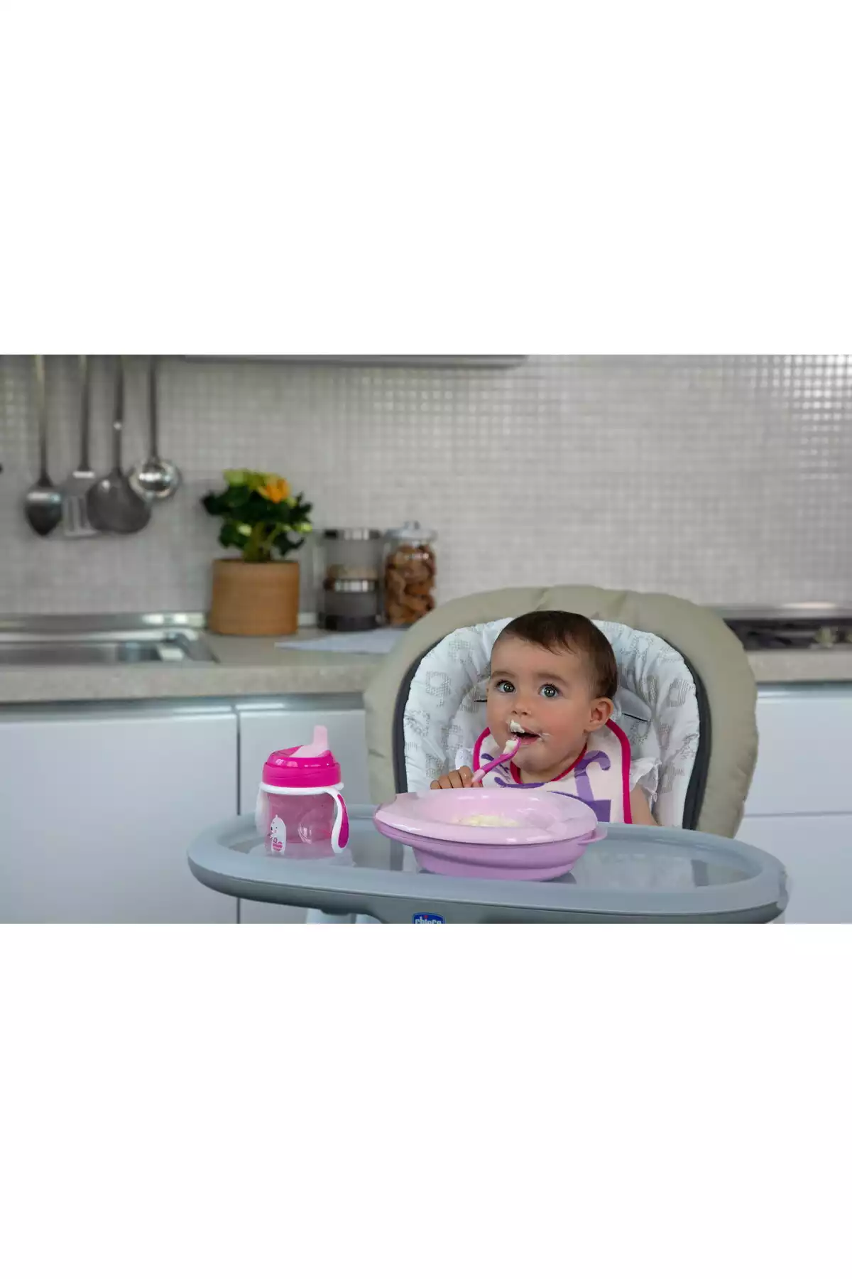 لیوان نیمه نرم دخترانه سه تایی برند Chicco کد 1753812669