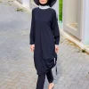 مایو اسلامی پوشیده کامل مخفی زیپدار مشکی برند Marina کد 1753525929
