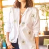 پیراهن چشم بافته شده طرحدار سفید زنانه برند Olalook کد 1753665728