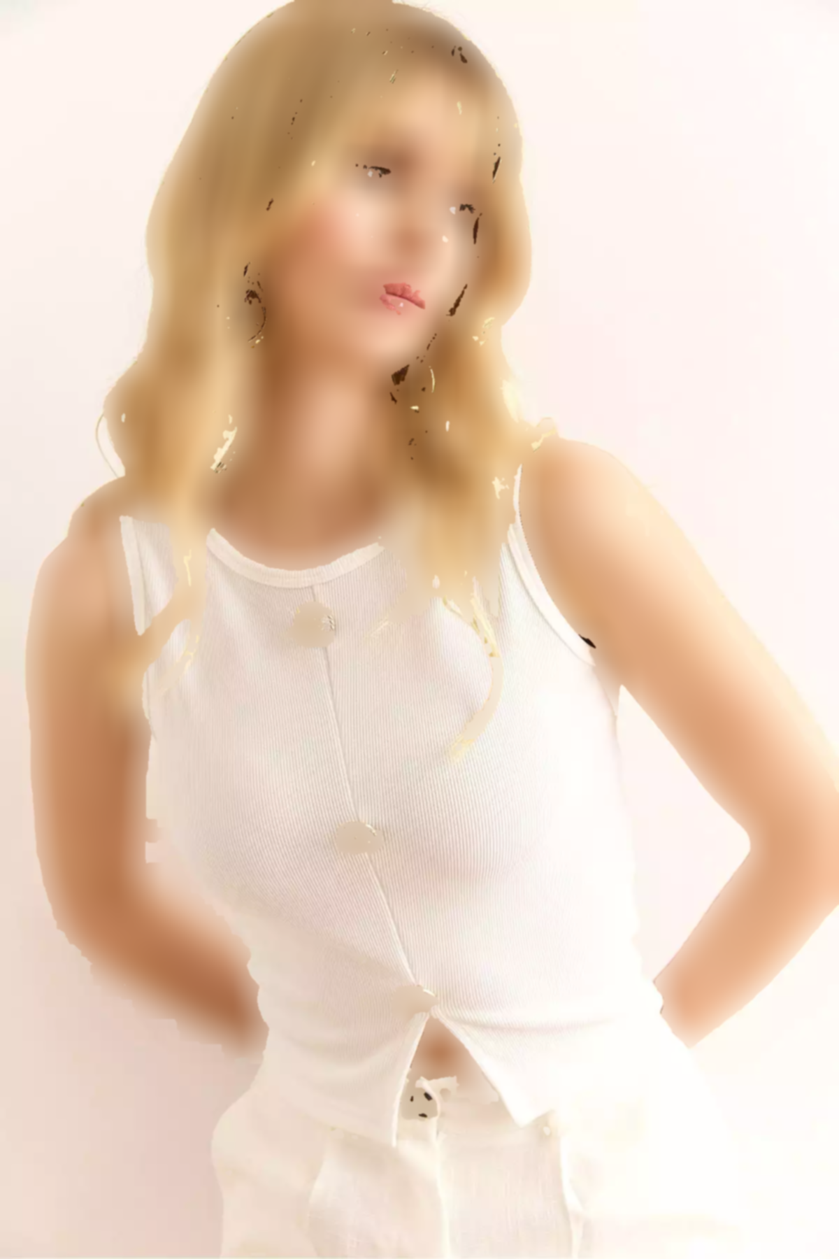 بلوز دکمهدار طلایی شیری زنانه برند Olalook کد 1753677669