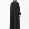 پیراهن برش گشاد طرحدار چیندار رفکا مشکی برند Refka کد 1753723330