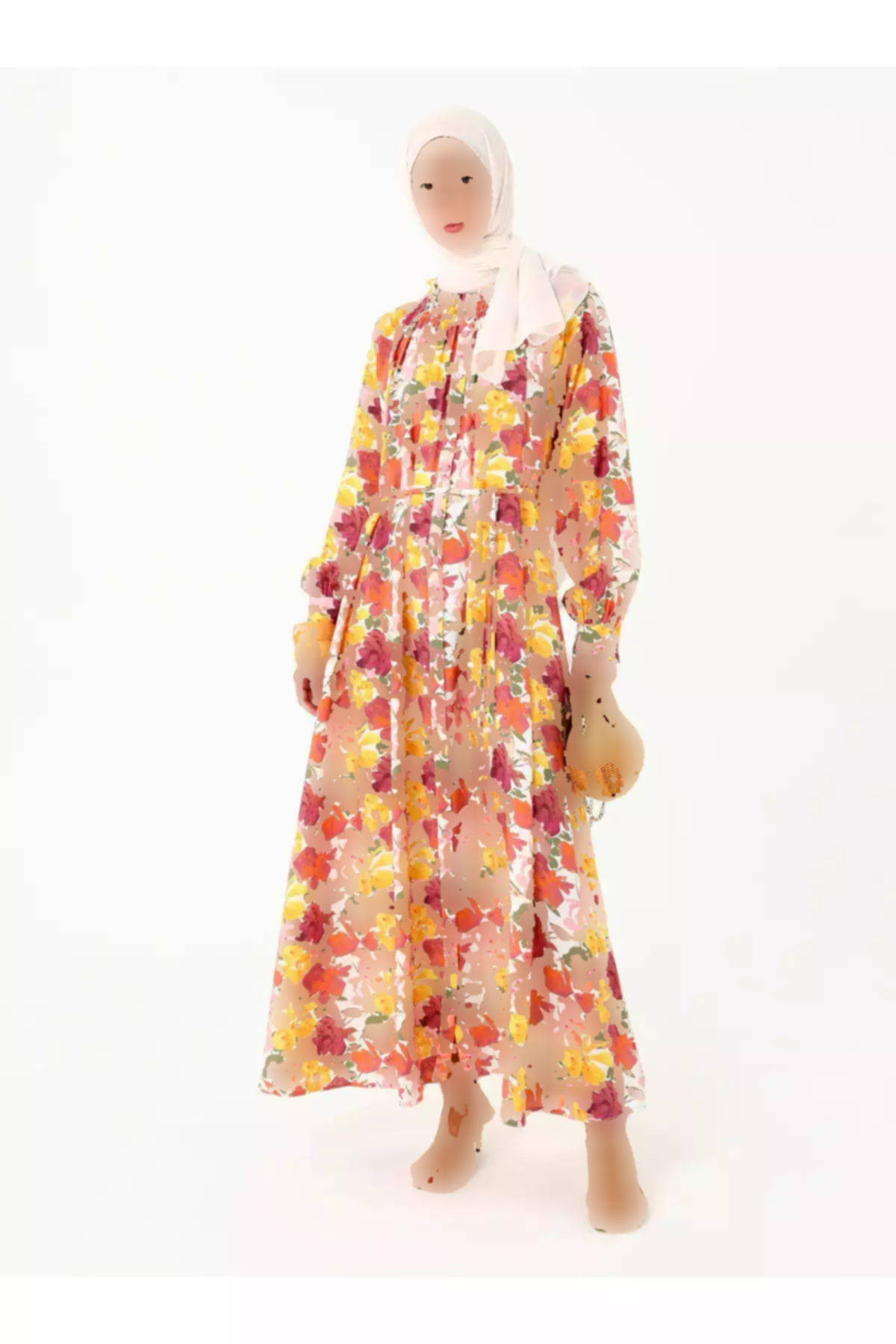 پیراهن یقه طرحدار چند رنگ رفکا برند Refka کد 1753726868