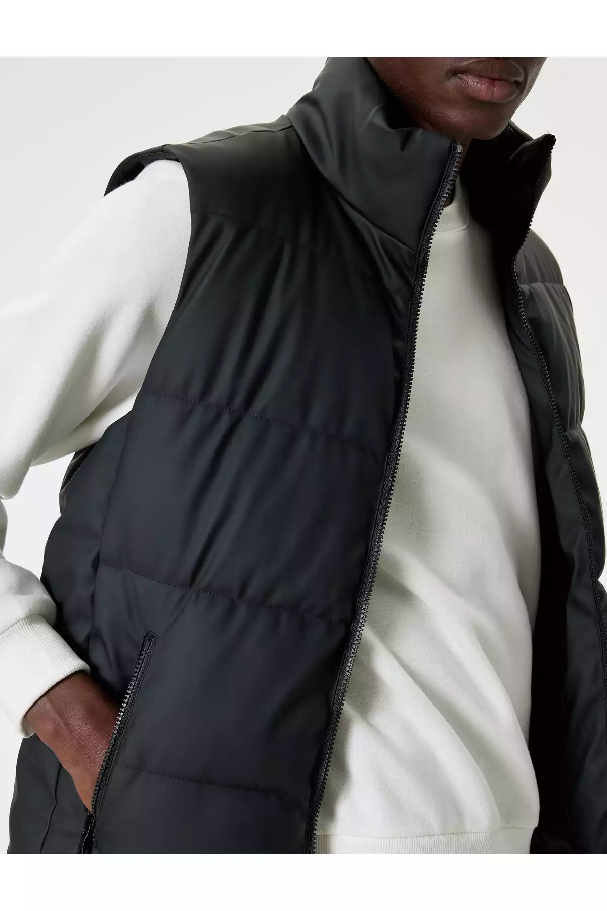 جلیقه اسلیم فیت یقه ایستاده پفدار برند Koton کد 1753278075