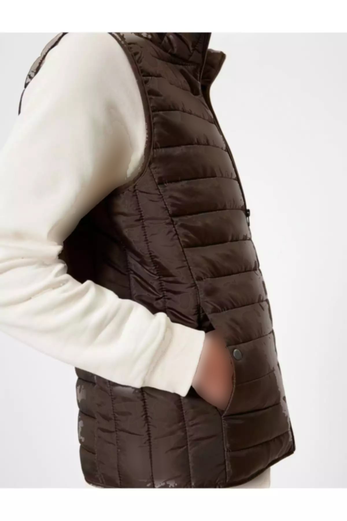 جلیقه اسلیم فیت طرحدار جیبدار یقه ایستاده پفدار برند Koton کد 1753310464