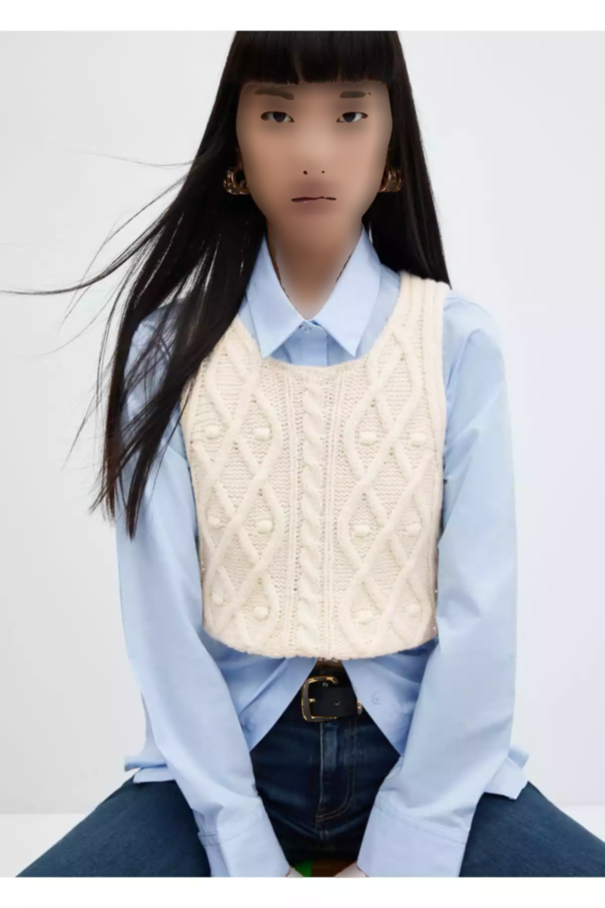 جلیقه بافتنی طرحدار برند MANGO کد 1753003924