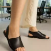 کفش صندل راحت نوک باز زنانه مشکی برند StWenn کد 1753609268