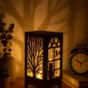 led آباژور باتری دار مطالعه کوچک لامپ برش چوب فرشته طراحی ویژه لیزر برند ALSHOP کد 1753579330