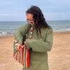 رو مایوای بافتنی کوچک آستین سبز مدل اسپانیایی زنانه برند CHUBA کد 1753695673
