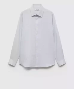 پیراهن آبی آسمانی مردانه برند MANGO کد 1751491931