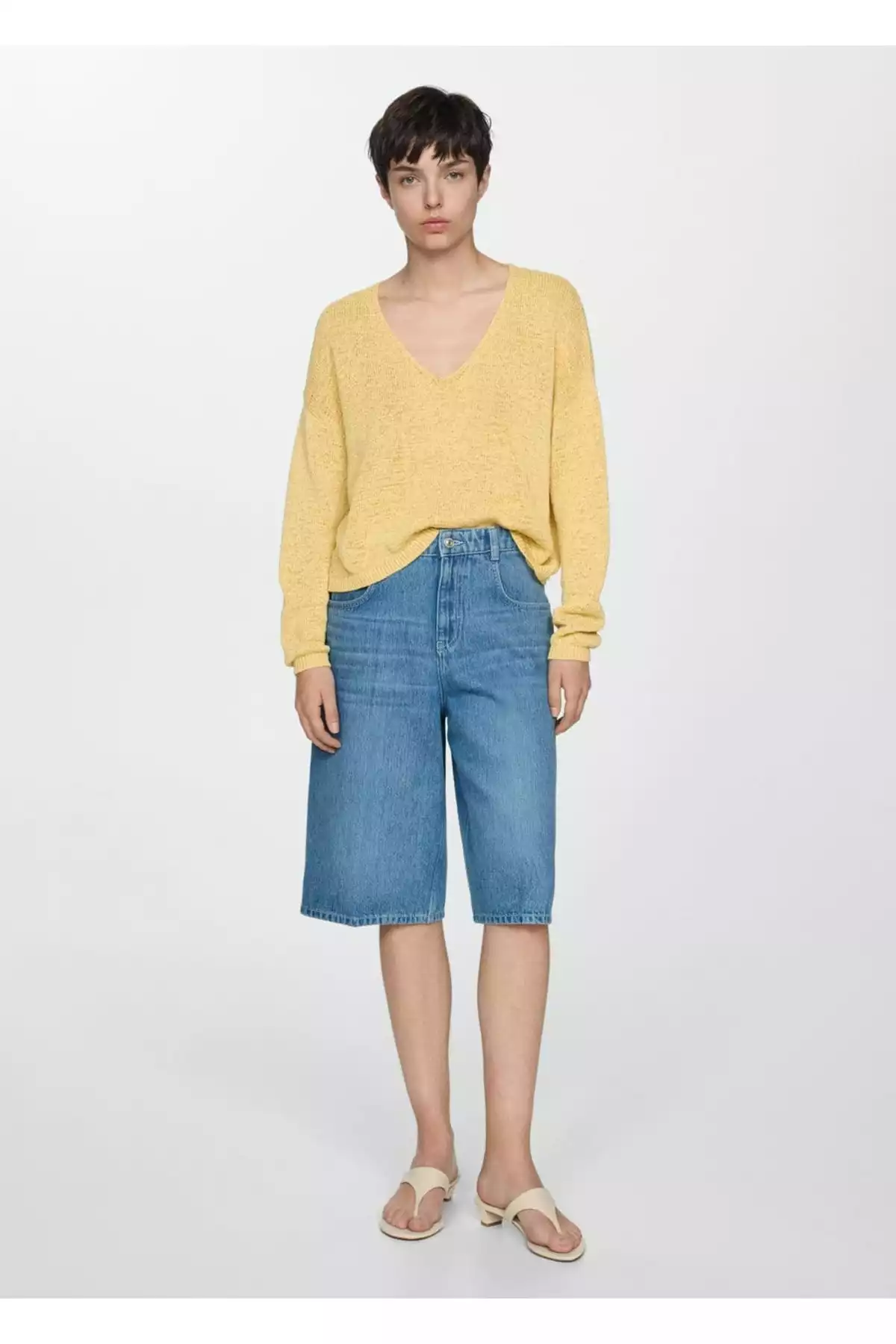 پلیور بافتنی یقه هفت برند MANGO کد 1753003865