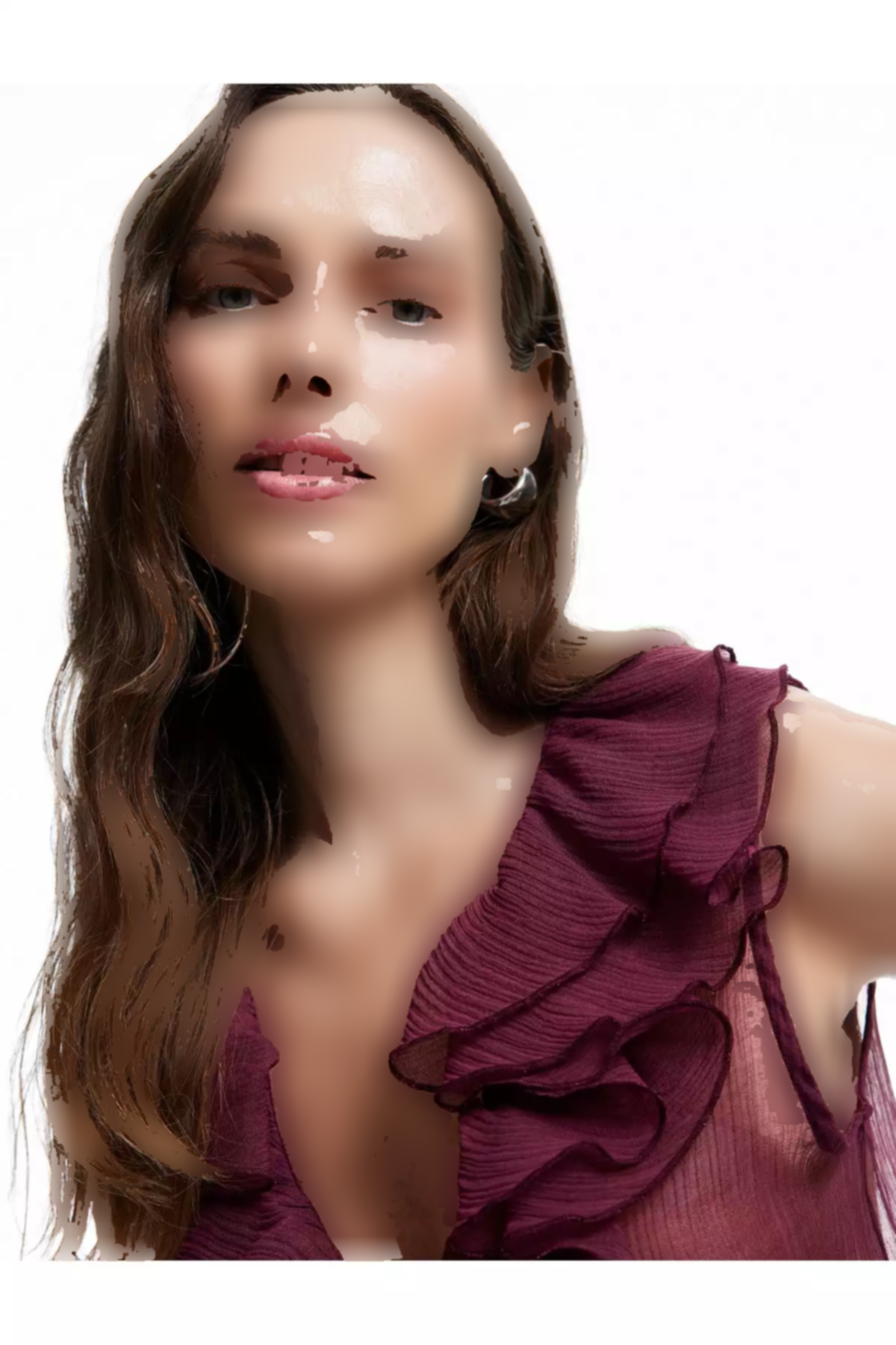 بلوز کرپ یقه هفت طرحدار بدون آستین agazat x برند Koton کد 1753737185