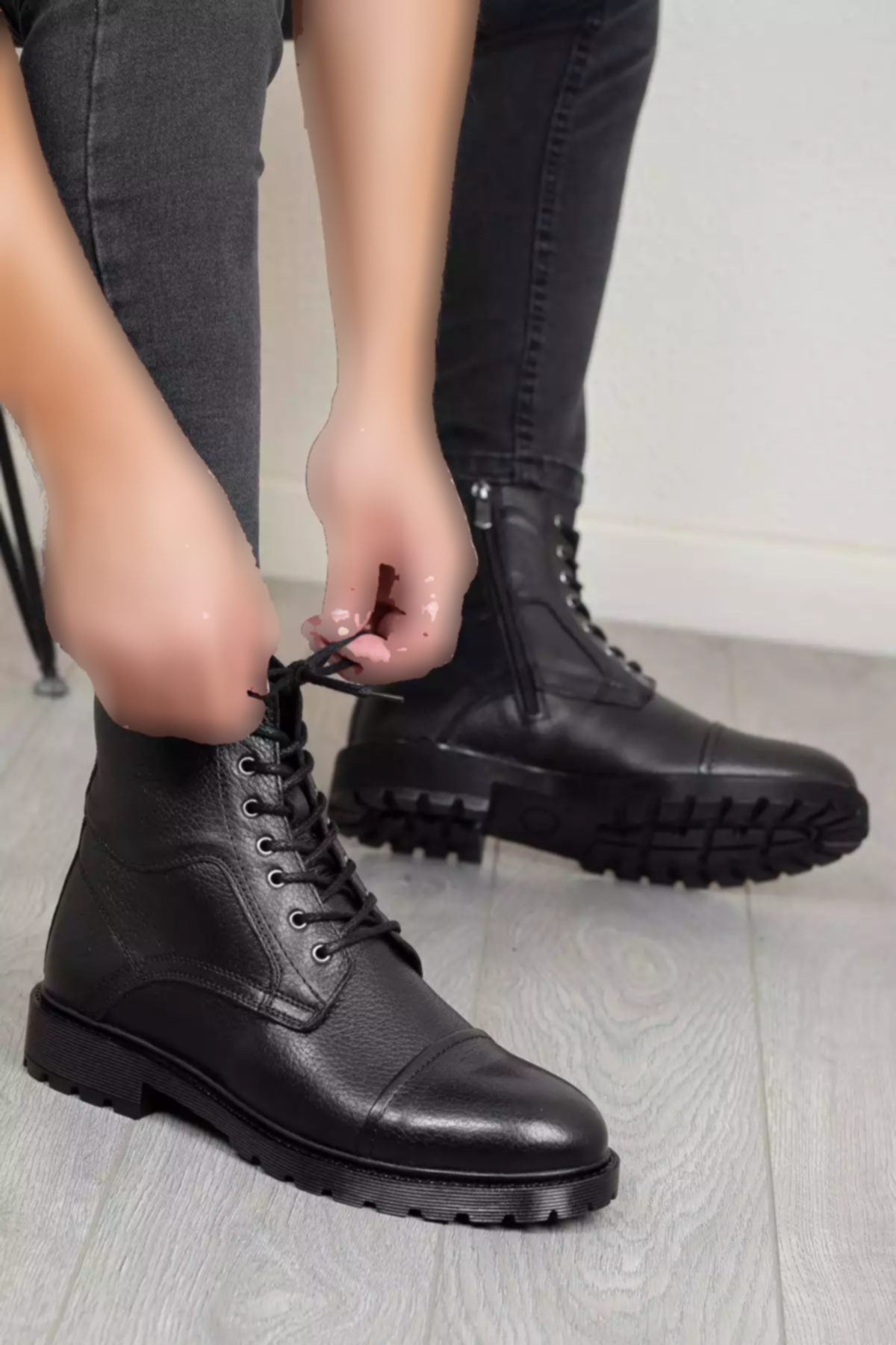 زمستانی کف پوتین مردانه چرم اصل برند Daxtors کد 1753645276