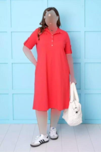 پیراهن پنبه یقه سه دکمه برند Büyük Moda کد 1753846927