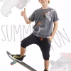 ست شلوارک تیشرت کشی پسرانه تابستانی برند Denokids کد 1753833065