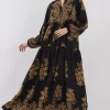 پیراهن طرحدار طلایی مشکی برند Bigdart کد 1753600994
