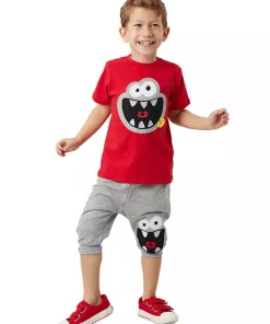 ست شلوارک تیشرت کشی پسرانه خنده برند Denokids کد 1753833071