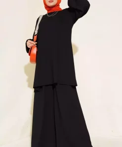 ست پایین تونیک بالا شلوار مشکی زنانه برند Bigdart کد 1753600873