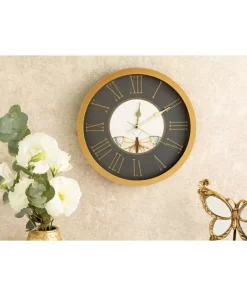 ساعت دیواری پروانه قهوه 30cm برند English Home کد 1753904472