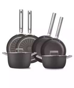 ست قابلمه تابه ckwgrnd مشکی سبک برند Smeg کد 1753490529