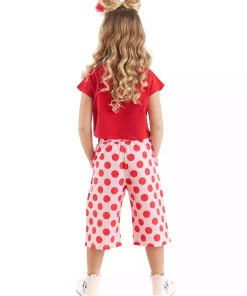 ست شلوارک تیشرت کشی گربه دخترانه پونجیک برند Denokids کد 1753832531