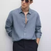 پیراهن متناسب کتان برند Massimo Dutti کد 1751488263