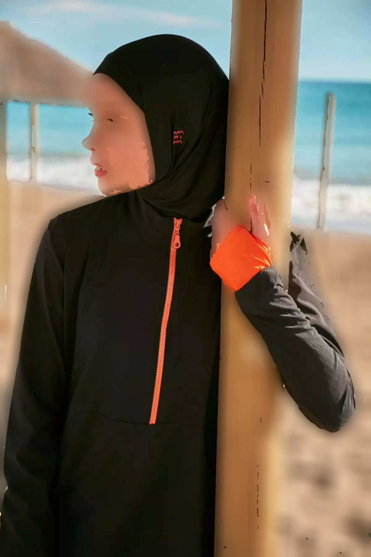 مایو اسلامی پوشیده کامل پارچه مشکی برند Marina کد 1753529474