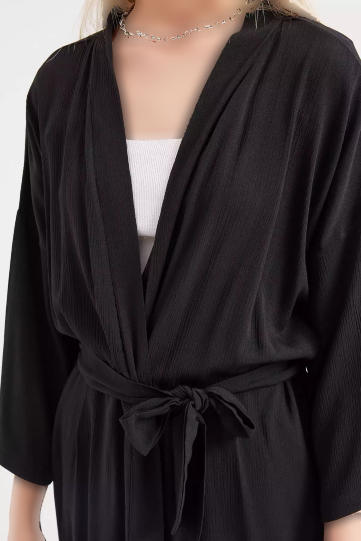 کیمونو تابستانی 5835چاک دار مشکی برند Bigdart کد 1753605671