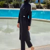 مایو اسلامی پوشیده کامل با درپوش مشکی برند Marina کد 1753525871