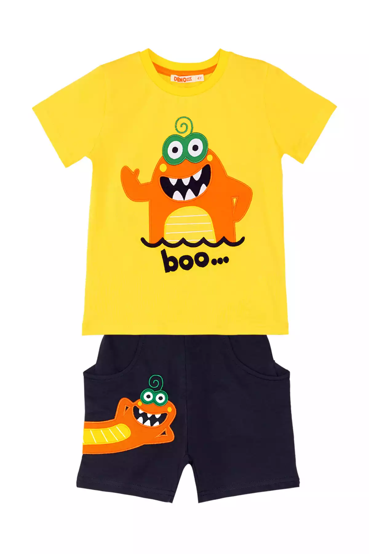 ست شلوارک تیشرت پسرانه هیولا برند Denokids کد 1753832529