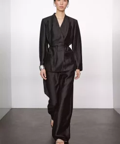 کیمونو کتان بند دار برند Massimo Dutti کد 1752758828