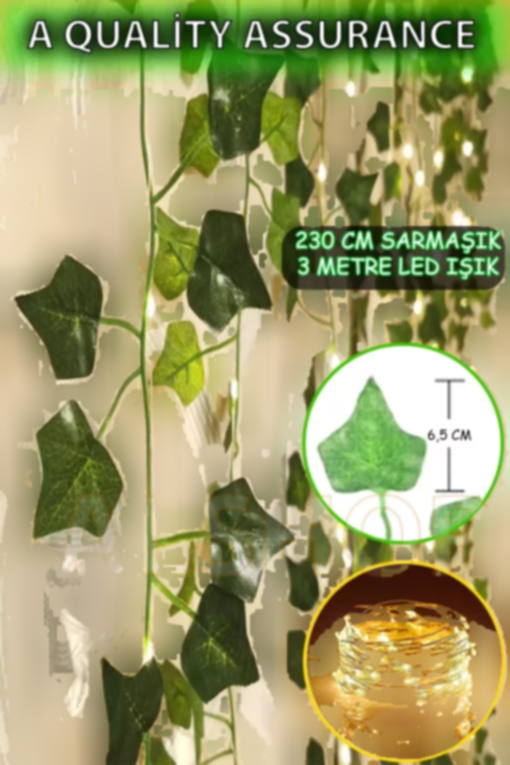 led مصنوعی نور روز 30 فرشته پیچک سبز برگدار 230cm برند ALSHOP کد 1753587667
