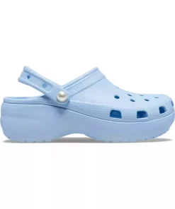 دمپایی کلاسیک مروارید پلتفرم آبی زنانه برند Crocs کد 1753479063