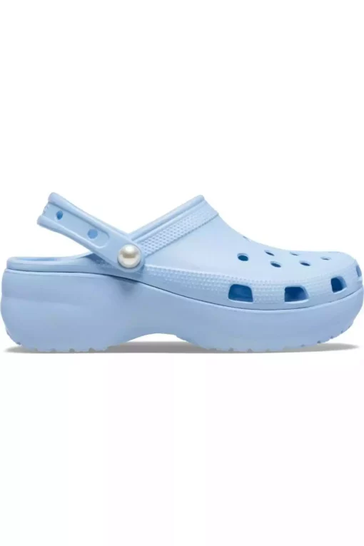 دمپایی کلاسیک مروارید پلتفرم آبی زنانه برند Crocs کد 1753479063