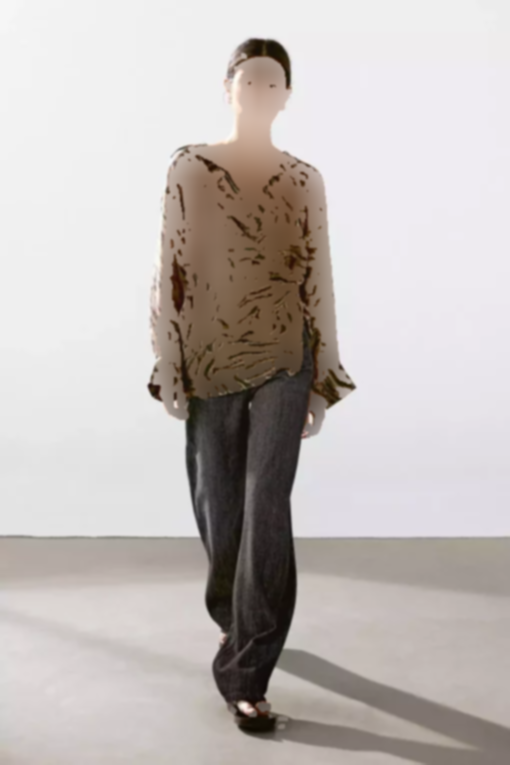 کیمونو دکمه‎دار جاکاردار نگین دار براق راحت برند Massimo Dutti کد 1752758827