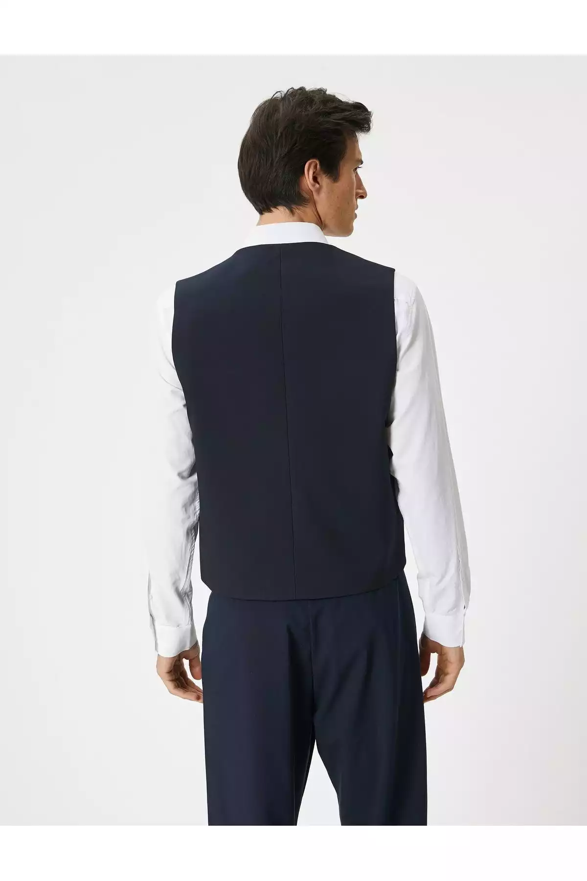 جلیقه دکمهدار پارچه طرحدار جیبدار بدون آستین برند Koton کد 1753305727