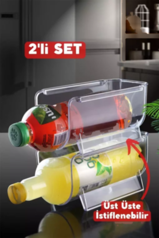 تنظیم کننده بطری تمیز شفاف 2عدد جدا شونده برند Nandy Home کد 1753566066